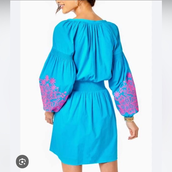 Lilly Pulitzer Annalyn dress size XS turquoise pink NWT - Picture 2 of 3